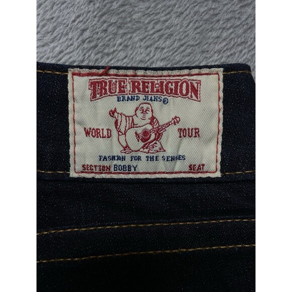 True Religion Bobby Gold Painted Pockets Women's Low-Rise Bootcut Jeans Sz 28 - Picture 9 of 12